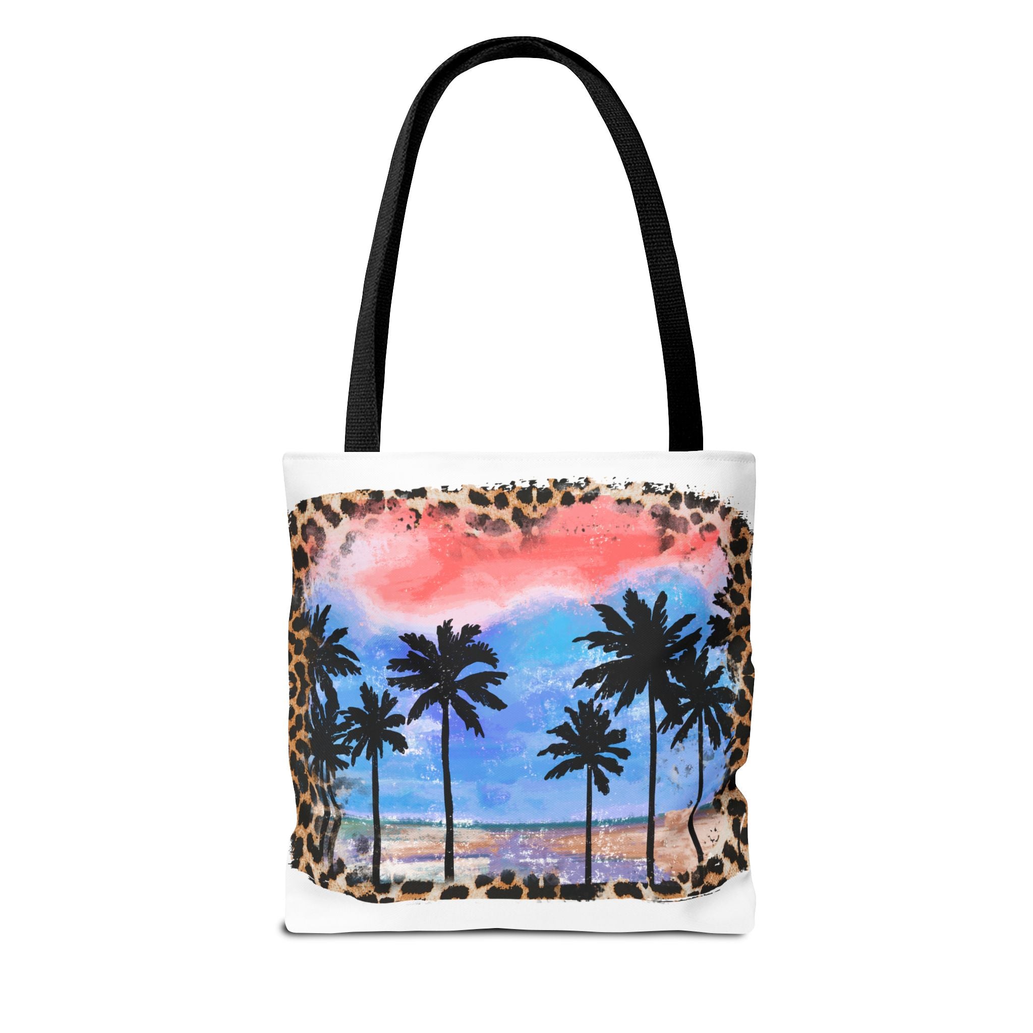 Summer with Leopard Background Tote Bag-Phoenix Styles