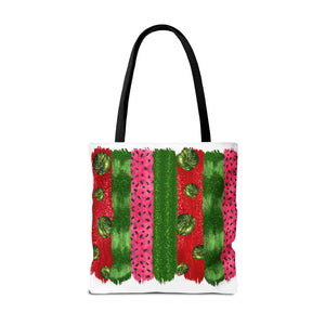 Watermelon Bursh Stroke Tote Bag-Phoenix Styles