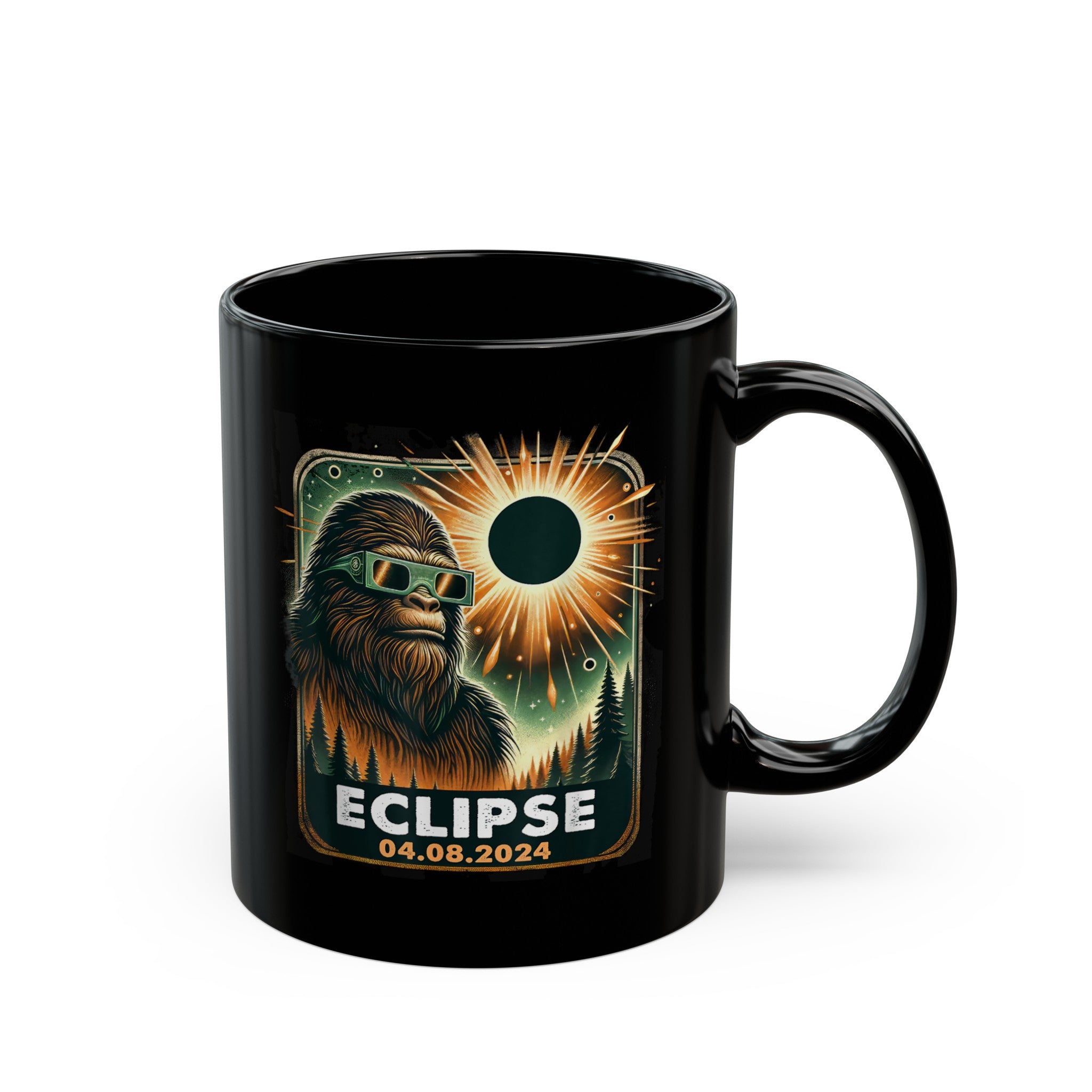 Solar Eclipse Ape Black Mug (11oz, 15oz)-Phoenix Styles