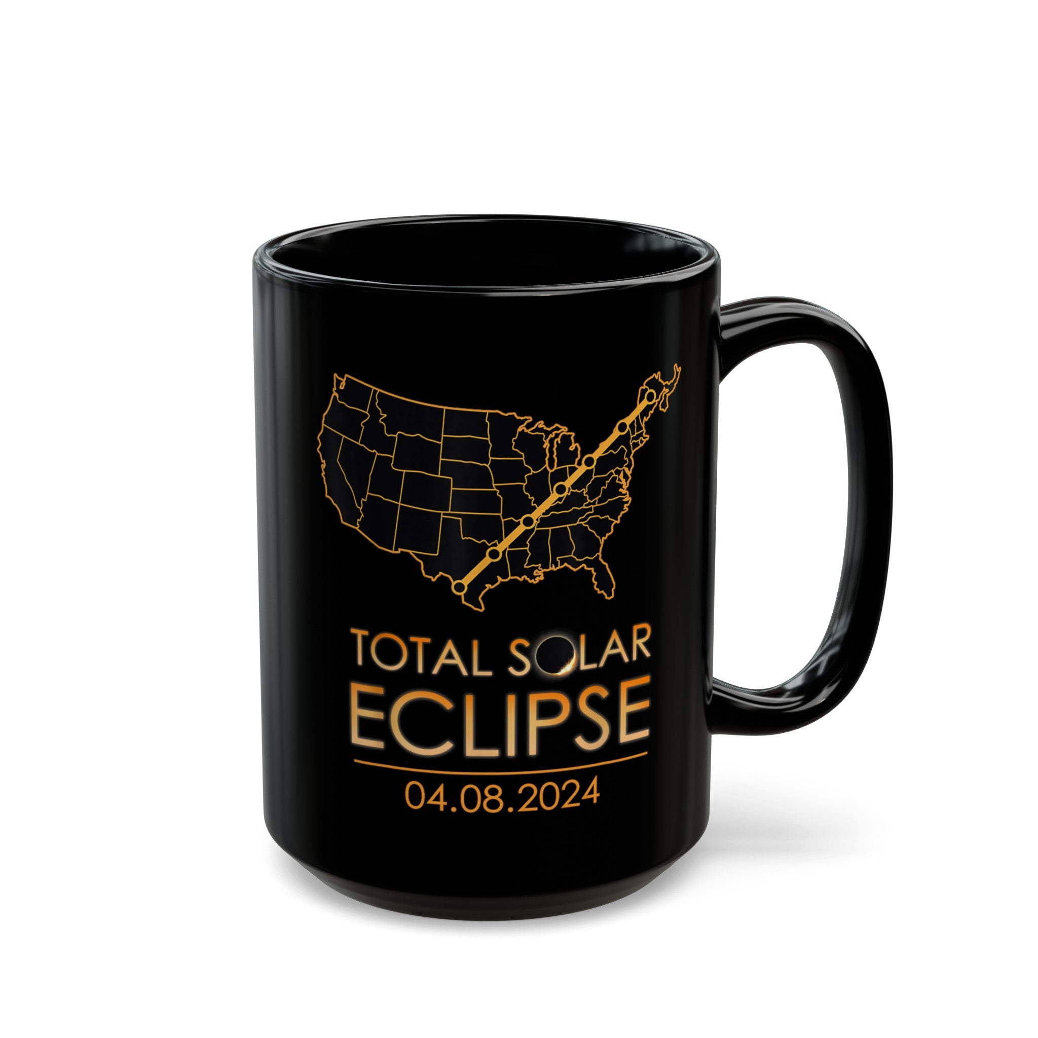 Total Solar Eclipse Black Mug (11oz, 15oz)-Phoenix Styles