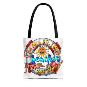 Beaches Sunshine Flip Flop Tote Bag-Phoenix Styles