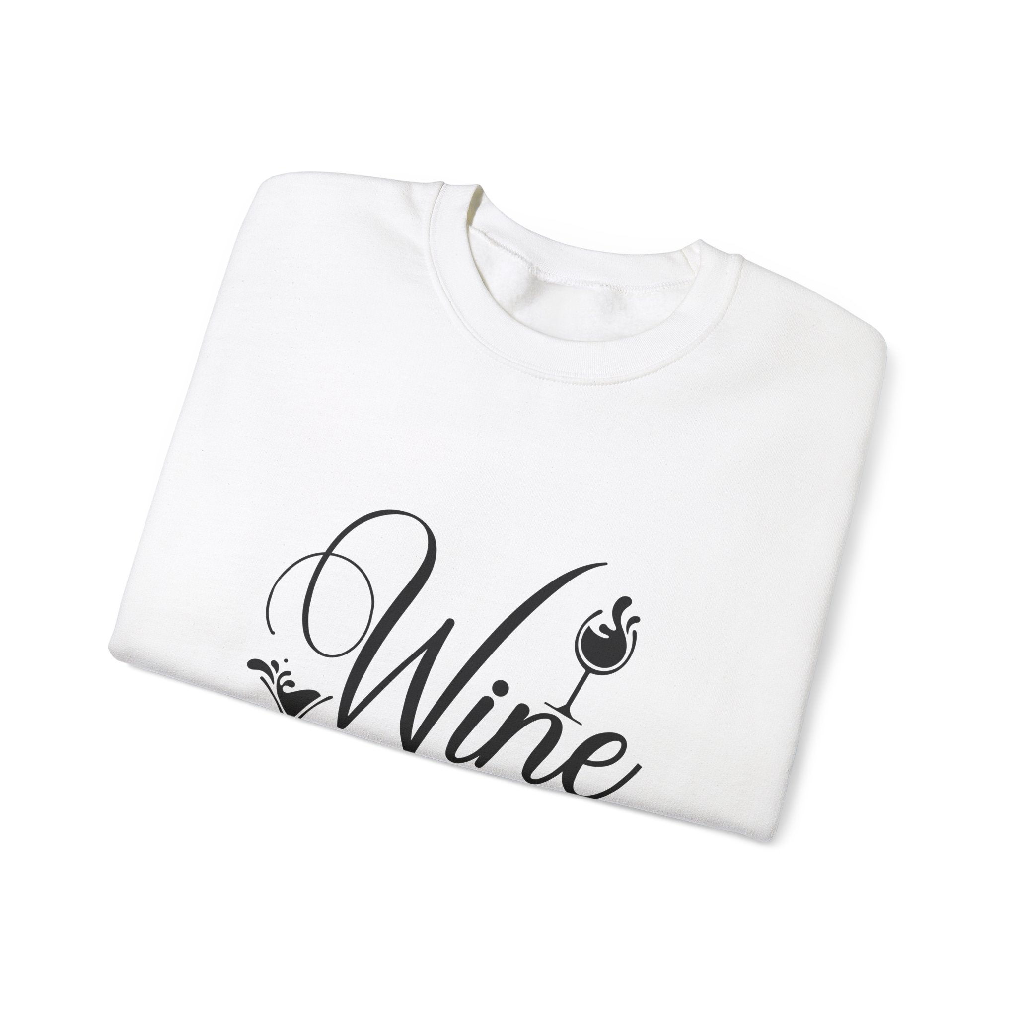 Wine Is My Valentine-Valentine's Day Crewneck Sweatshirt-Phoenix Styles