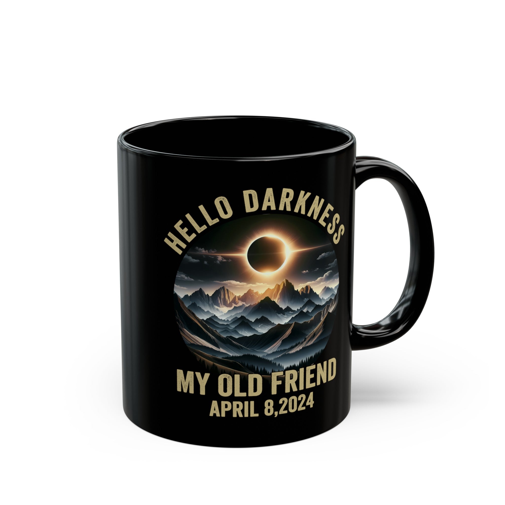 Hello Solar Eclipse Black Mug (11oz, 15oz)-Phoenix Styles