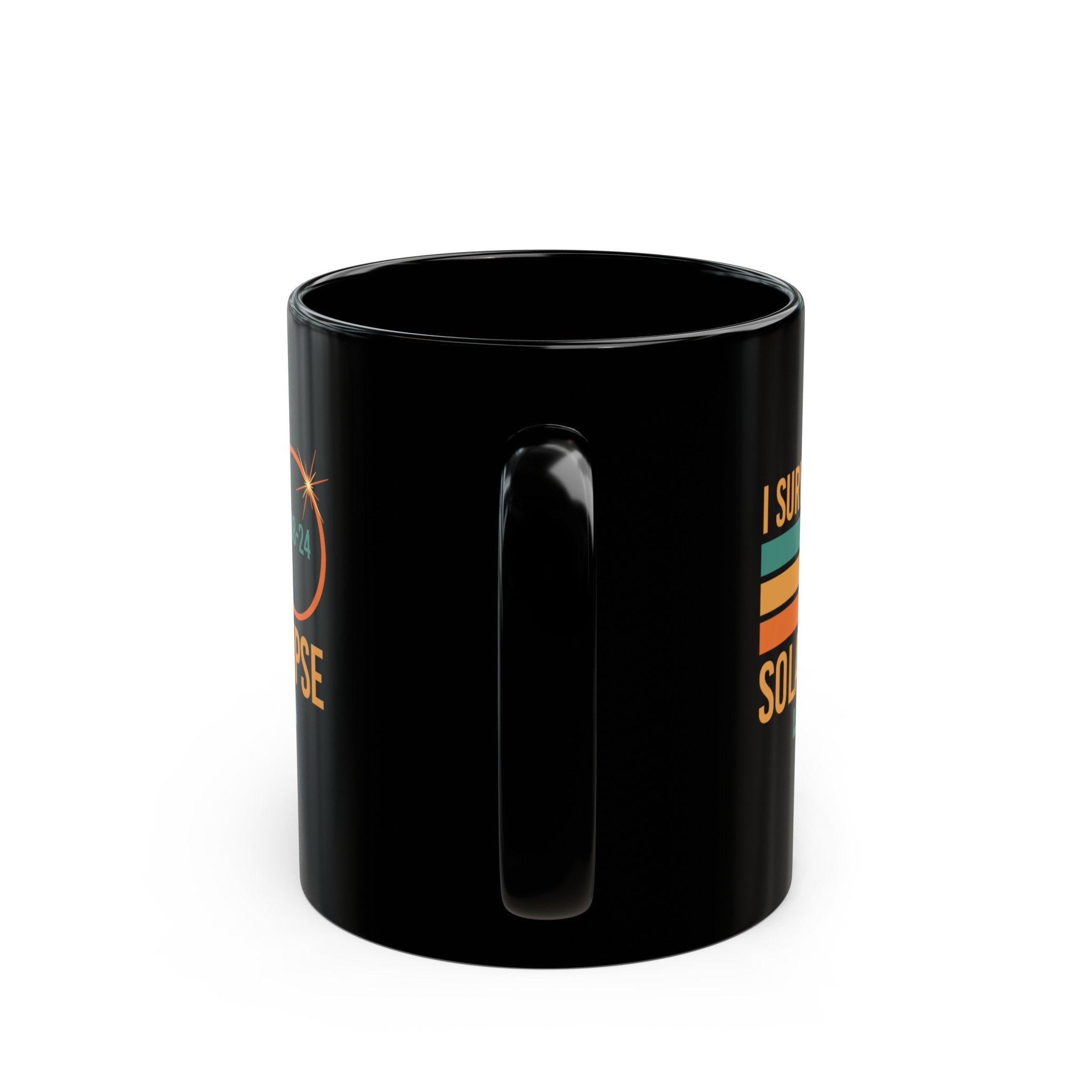 I Survived Solar Eclipse Louisiana Black Mug (11oz, 15oz)-Phoenix Styles