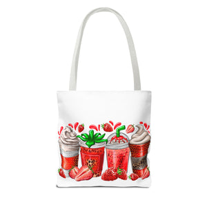 Strawberry Coffee Drink Tote Bag-Phoenix Styles