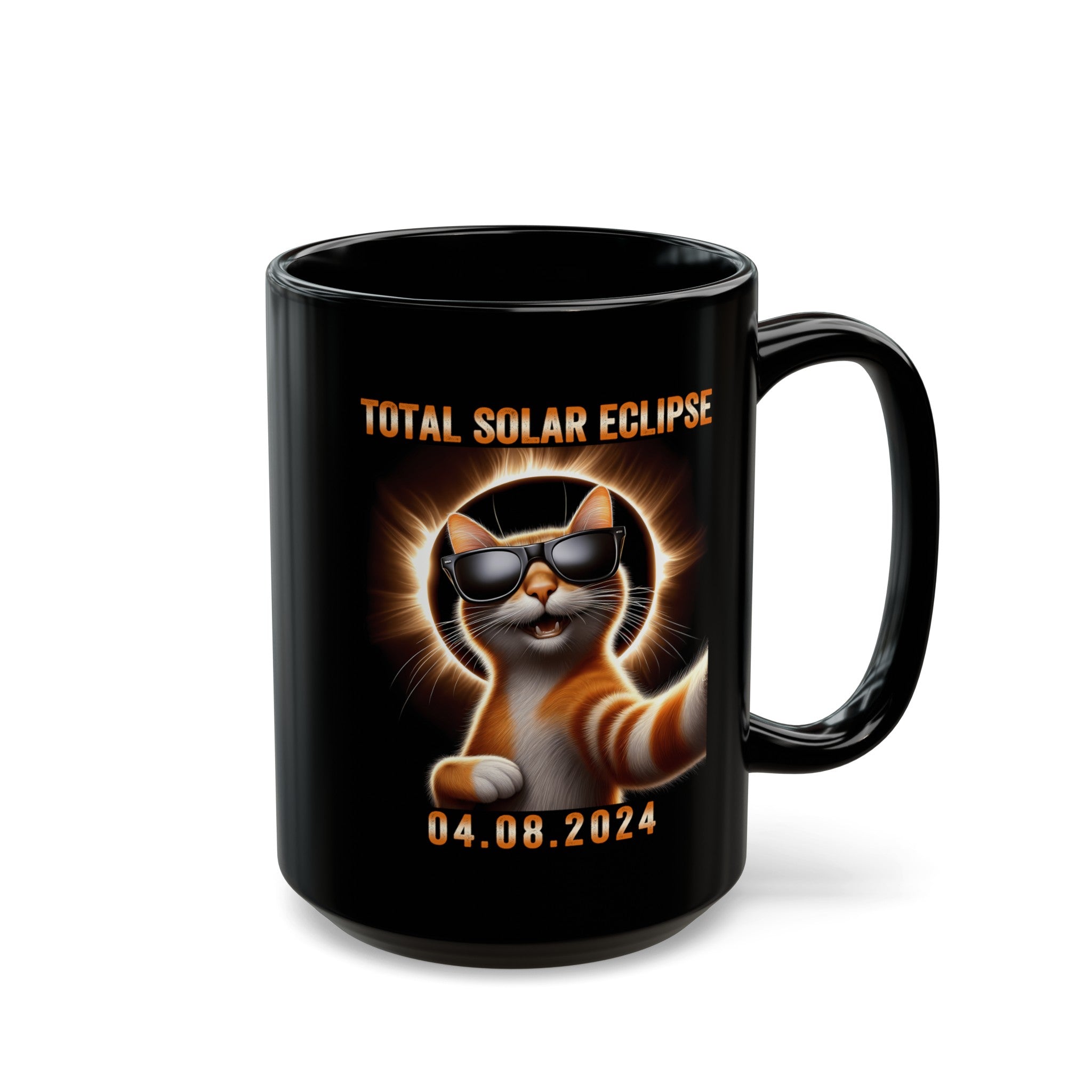 Kitty Solar Black Mug (11oz, 15oz)-Phoenix Styles