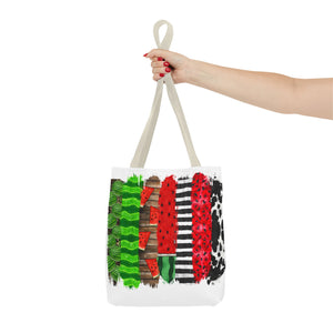 Watermelon Brush Stroke Tote Bag-Phoenix Styles