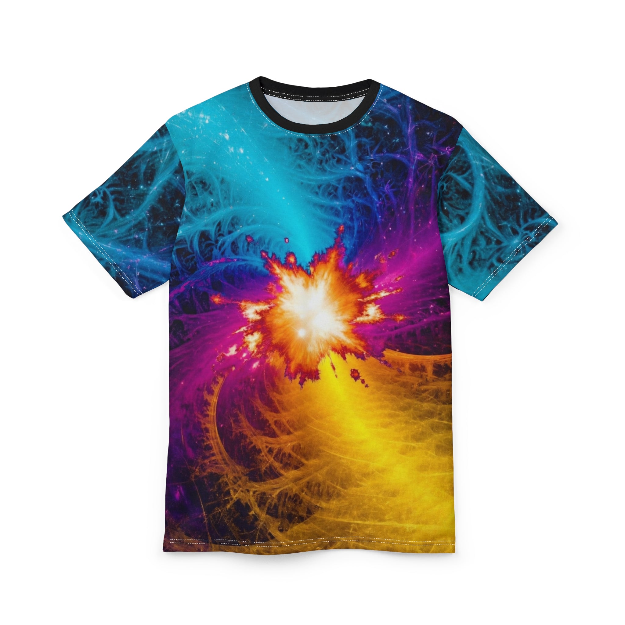 Vibrant Fractal Tee - Bold, Colorful Design for Creative Souls