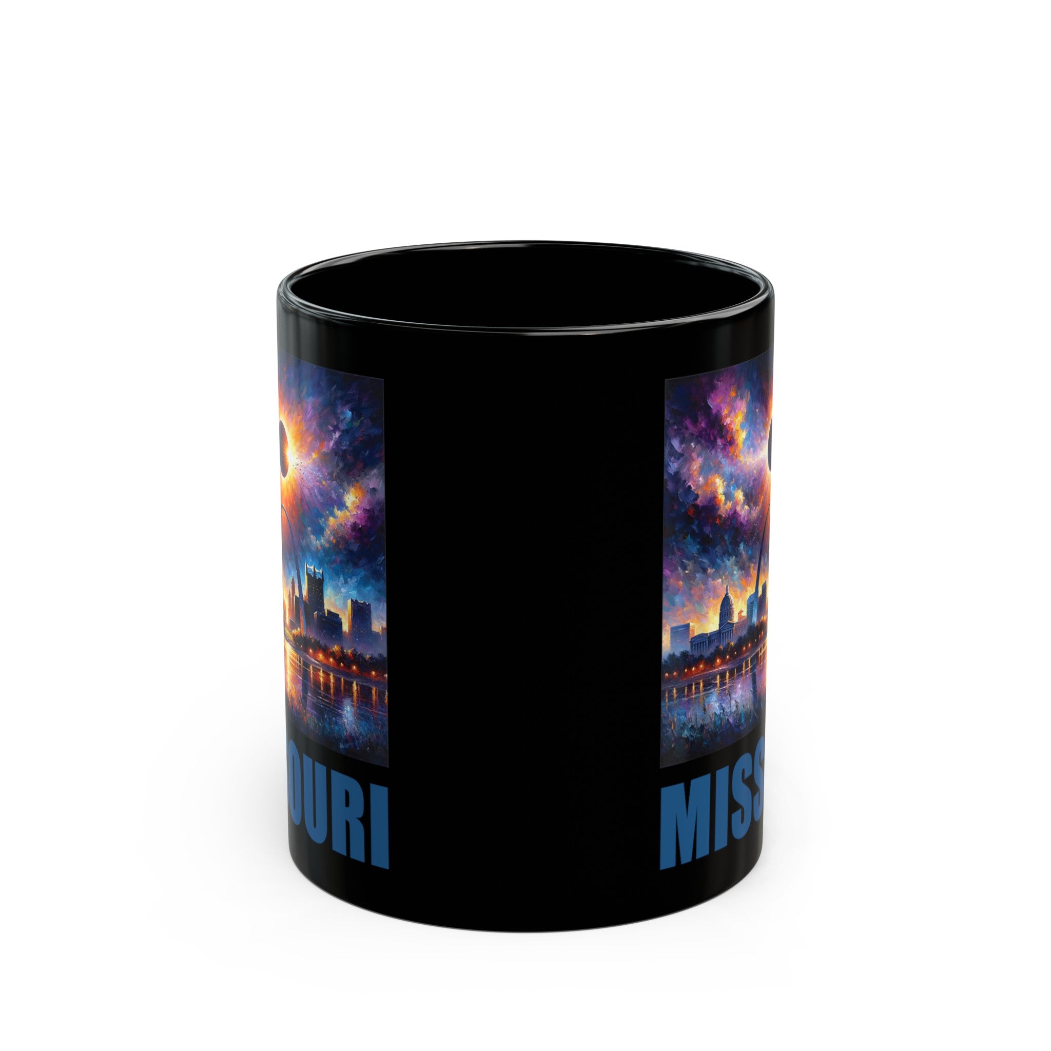 Missouri Solar Eclipse Black Mug (11oz, 15oz)-Phoenix Styles