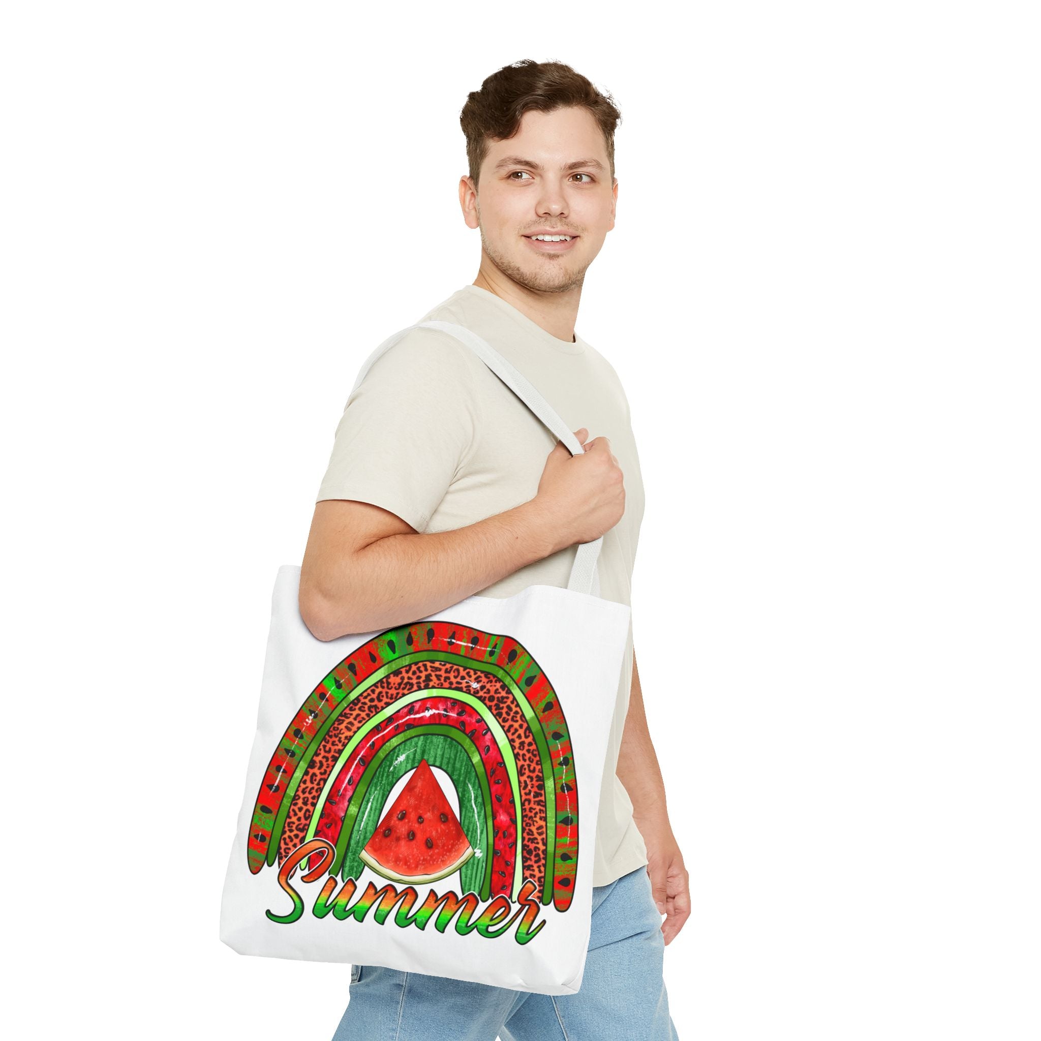 Summer Watermelon Rainbow Tote Bag-Phoenix Styles