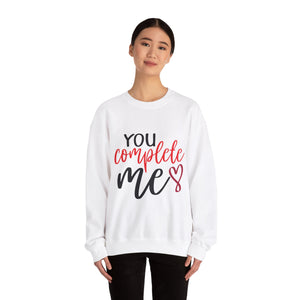 You Complete Me Valentine's Day Crewneck Sweatshirt-Phoenix Styles