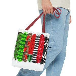 Watermelon Brush Stroke Tote Bag-Phoenix Styles