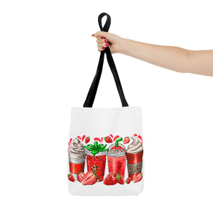 Strawberry Coffee Drink Tote Bag-Phoenix Styles