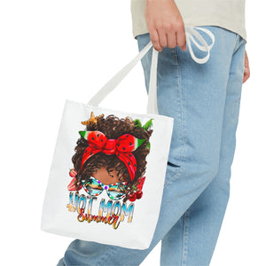 Hot Mom Summer Afro Tote Bag-Phoenix Styles