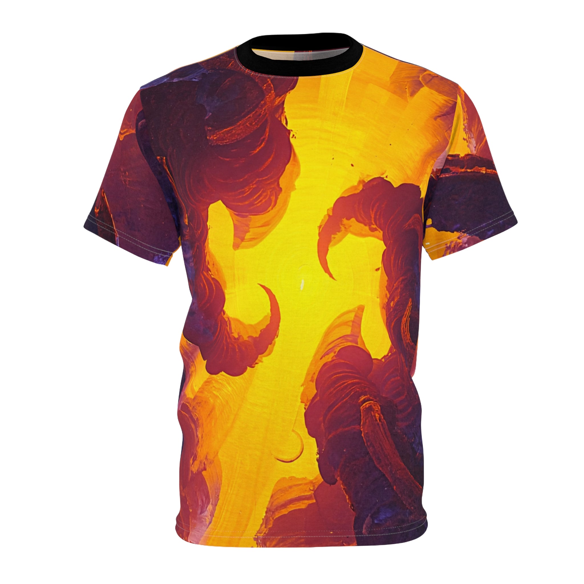 Vibrant Cut & Sew Tee - Abstract Swirl Design