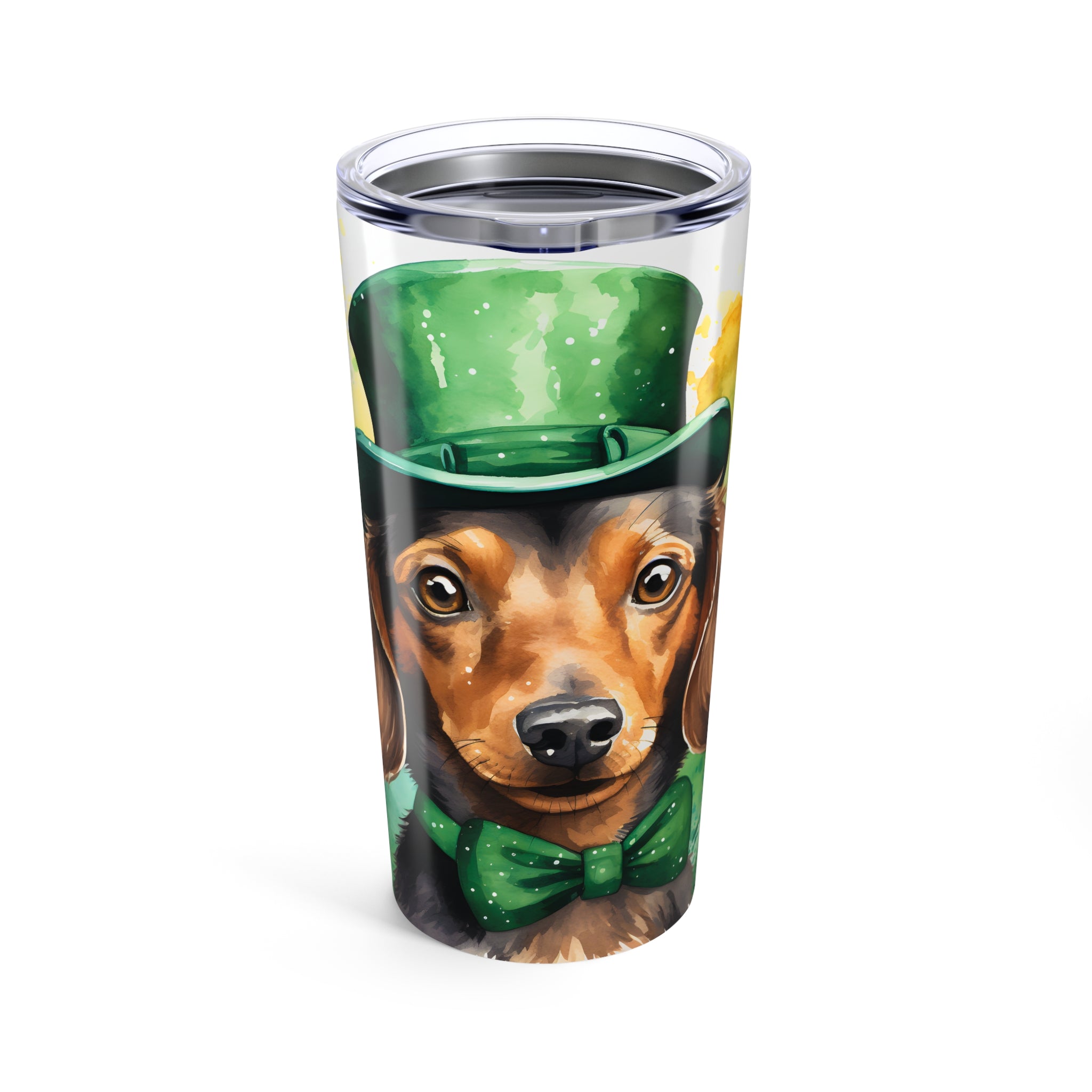 Dachshund- St. Patrick's Day Dog Tumbler with Green Theme