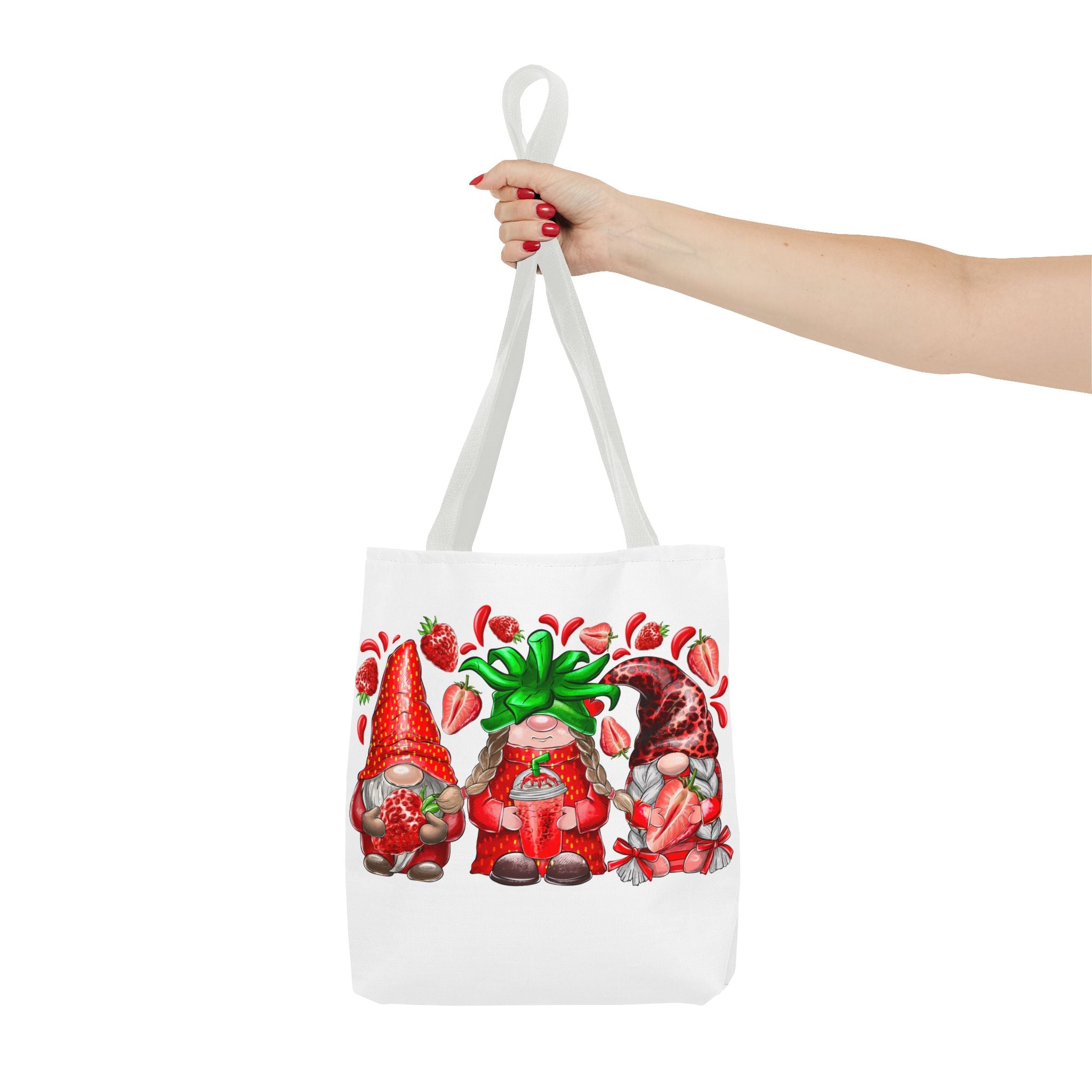 Strawberry Gnomes Tote Bag-Phoenix Styles