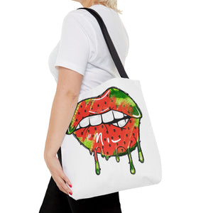 Watermelon Lips Tote Bag (AOP)-Phoenix Styles