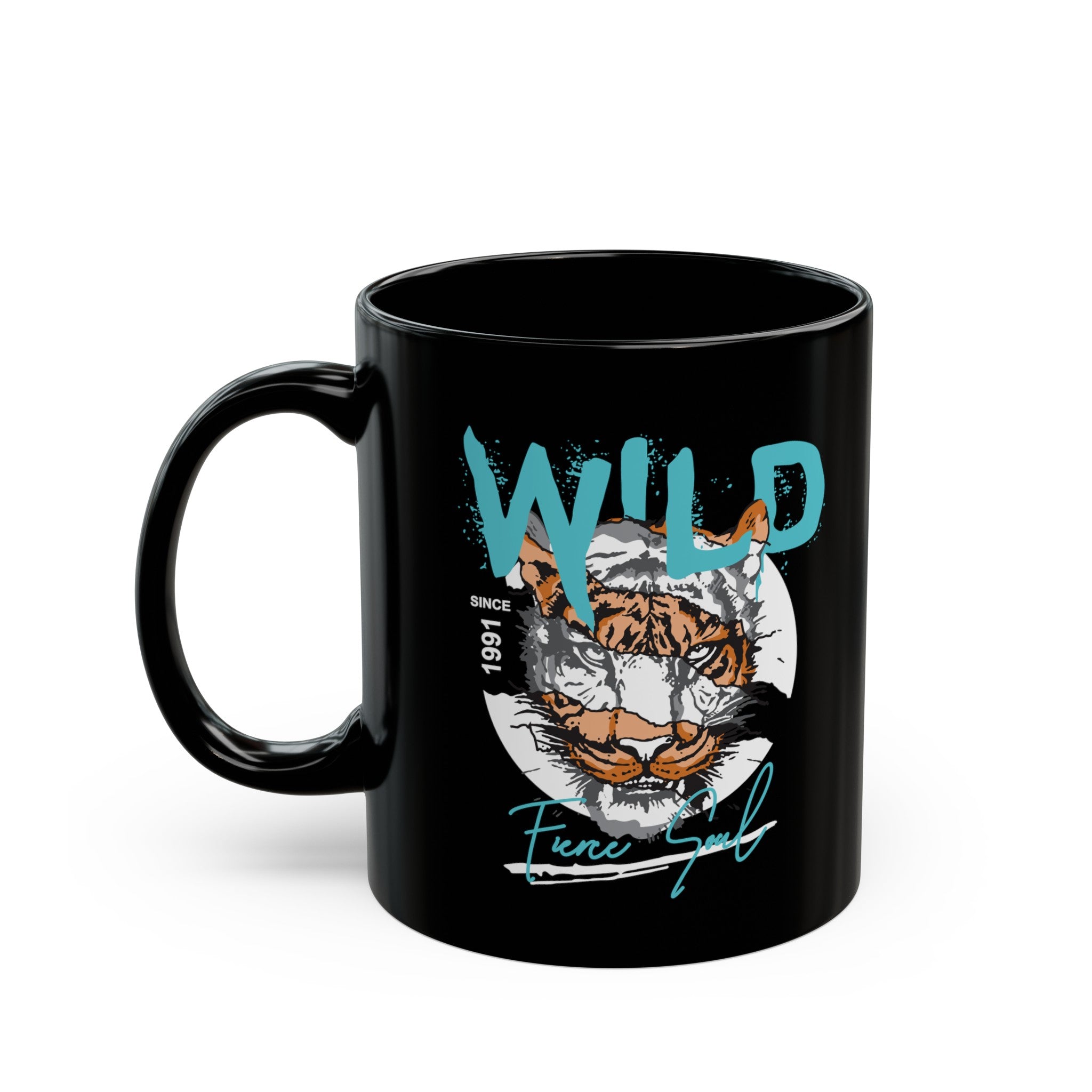 Wild Fierce Soul Black Mug (11oz, 15oz)-Phoenix Styles