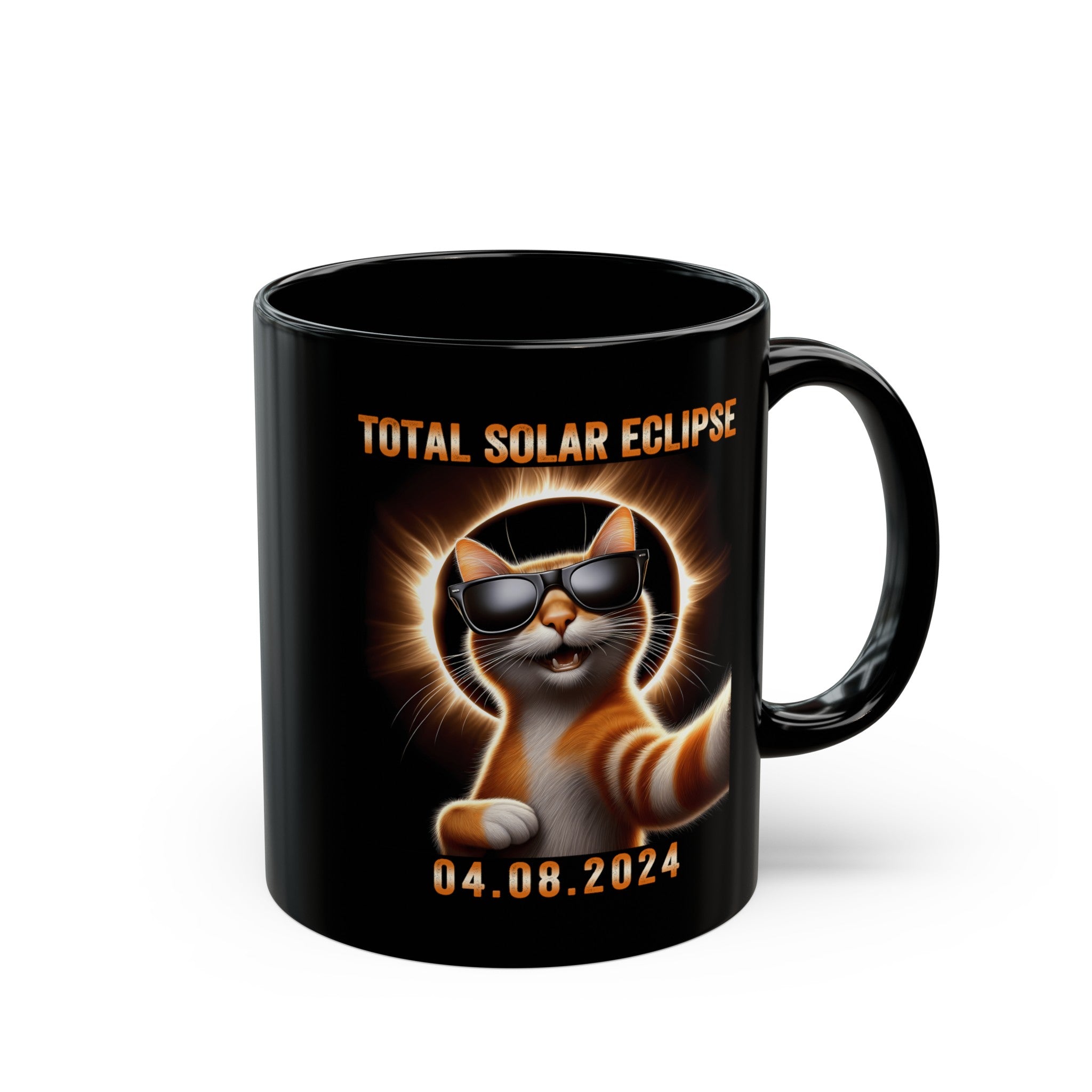 Kitty Solar Black Mug (11oz, 15oz)-Phoenix Styles