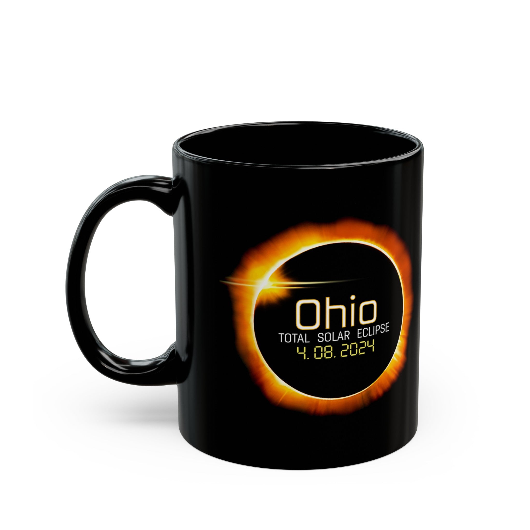 Ohio Total Solar Eclipse Black Mug (11oz, 15oz)-Phoenix Styles