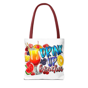 Drink up Beaches Tote Bag-Phoenix Styles