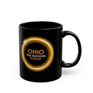 Ohio Solar Eclipse Black Mug (11oz, 15oz)-Phoenix Styles