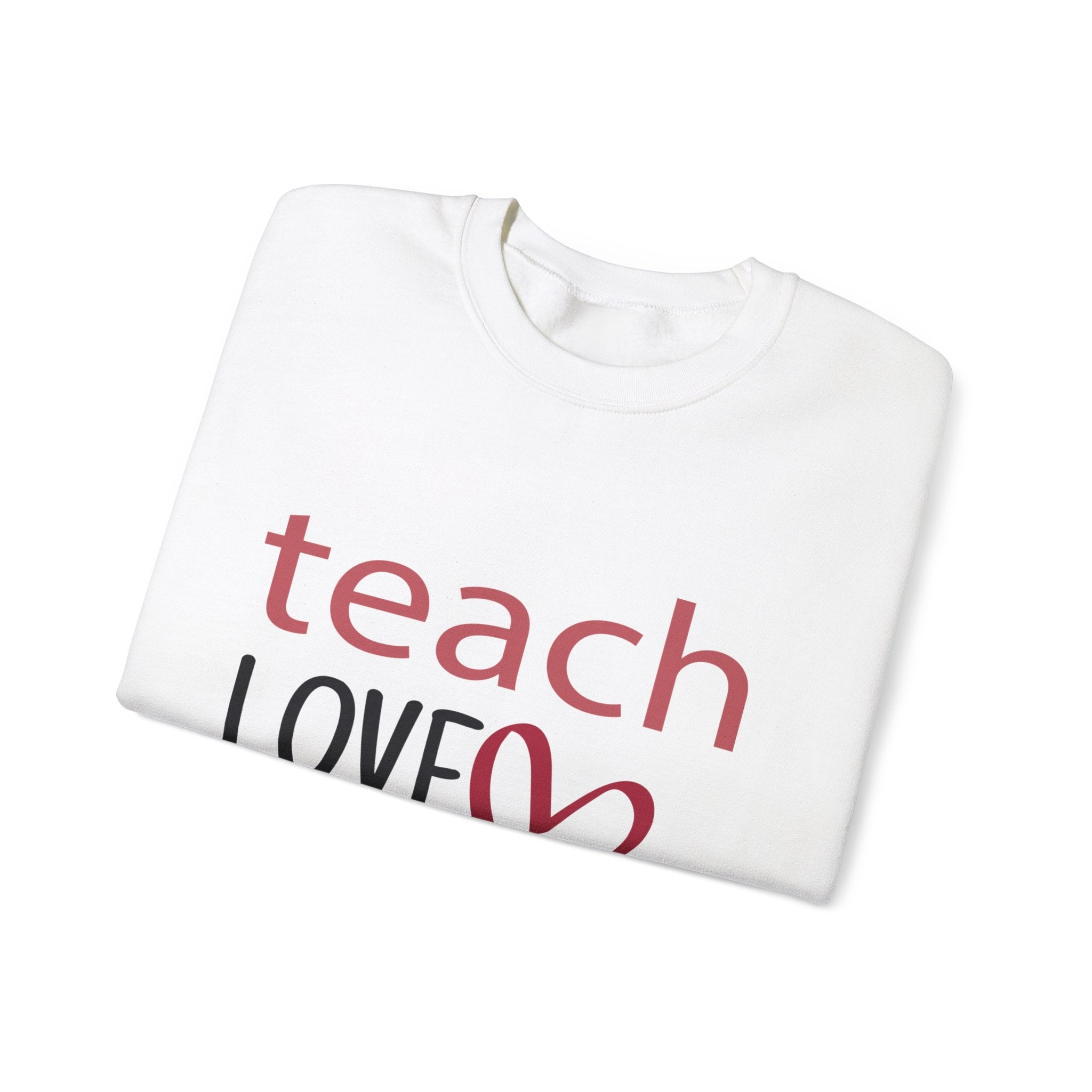 Teach Love Inspire Valentine's Day Crewneck Sweatshirt-Phoenix Styles