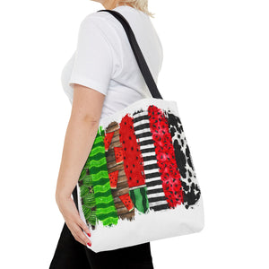 Watermelon Brush Stroke Tote Bag-Phoenix Styles