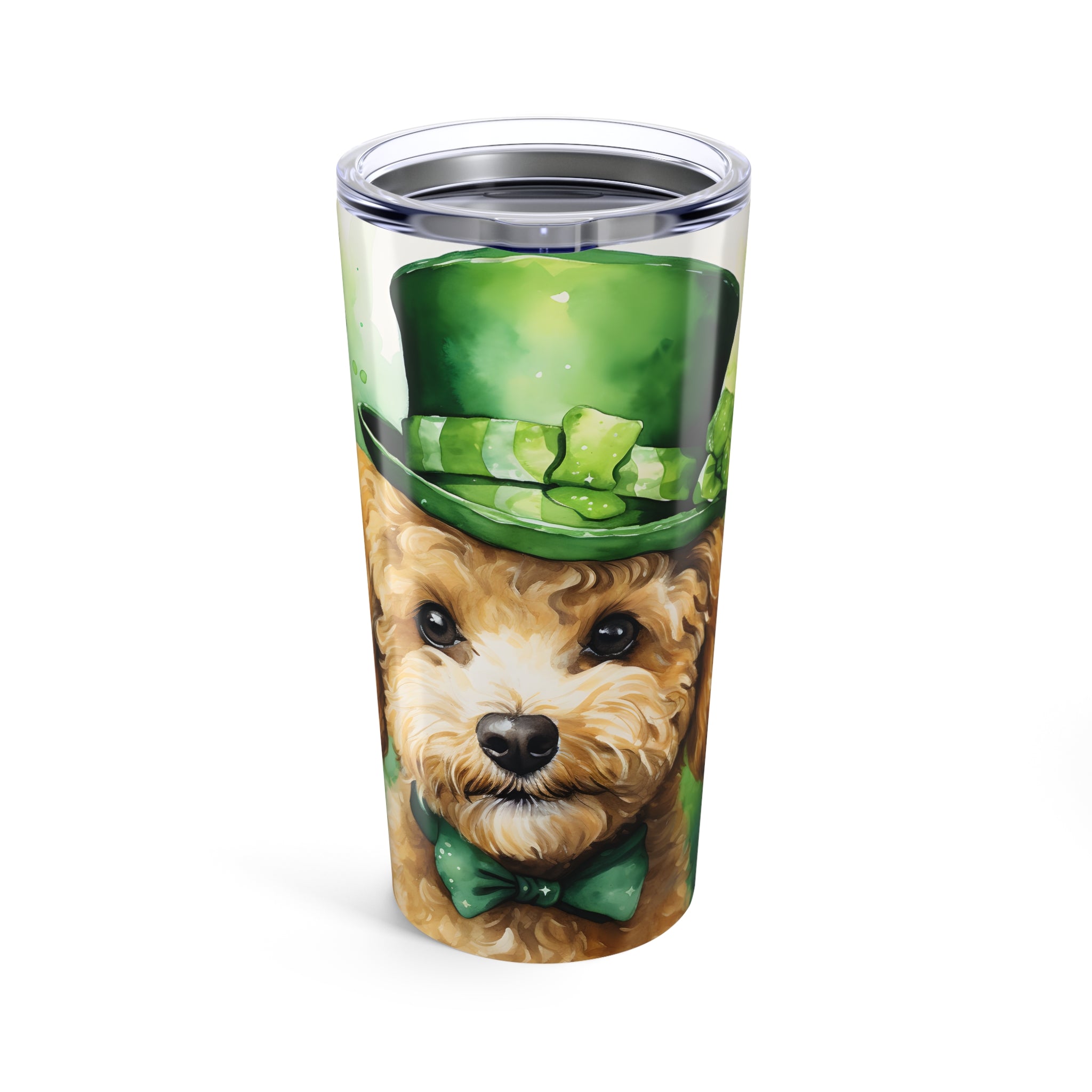 Poodle- St. Patrick's Day Dog Tumbler with Green Theme