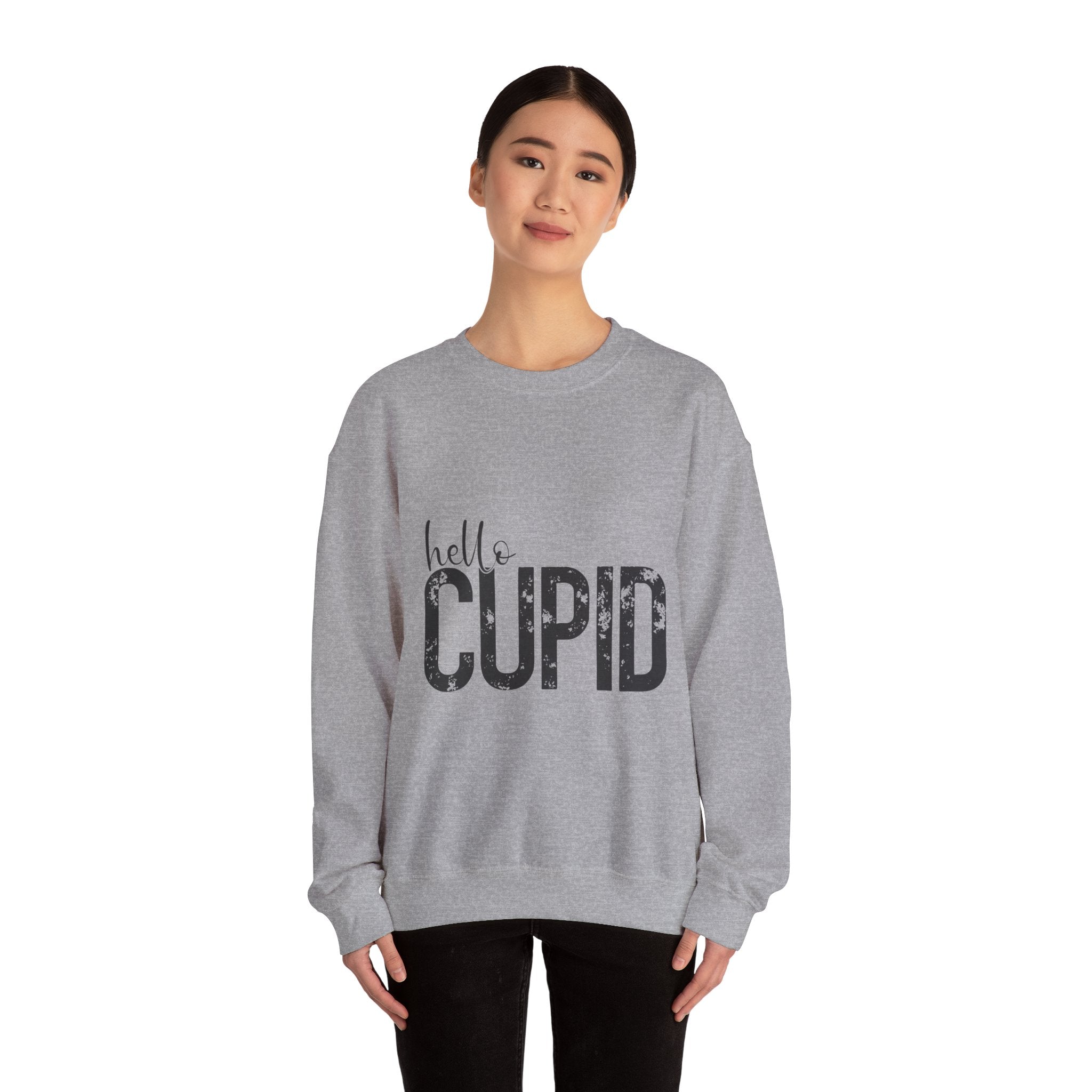 Hello Cupid Valentine's Day Crewneck Sweatshirt-Phoenix Styles