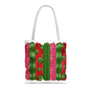 Watermelon Bursh Stroke Tote Bag-Phoenix Styles