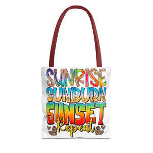 Sunrise Sunburn Sunset Repeat Tote Bag-Phoenix Styles