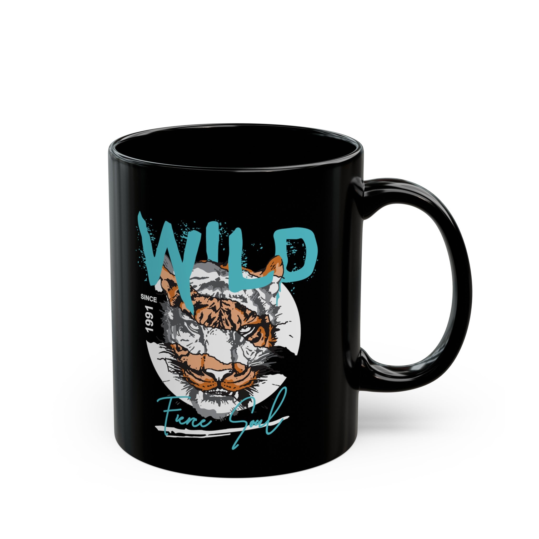 Wild Fierce Soul Black Mug (11oz, 15oz)-Phoenix Styles