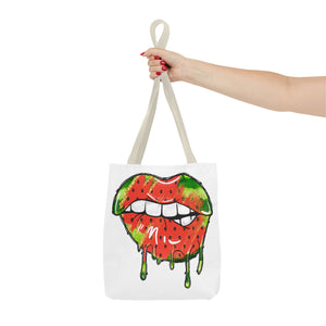 Watermelon Lips Tote Bag (AOP)-Phoenix Styles