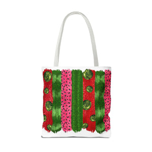 Watermelon Bursh Stroke Tote Bag-Phoenix Styles