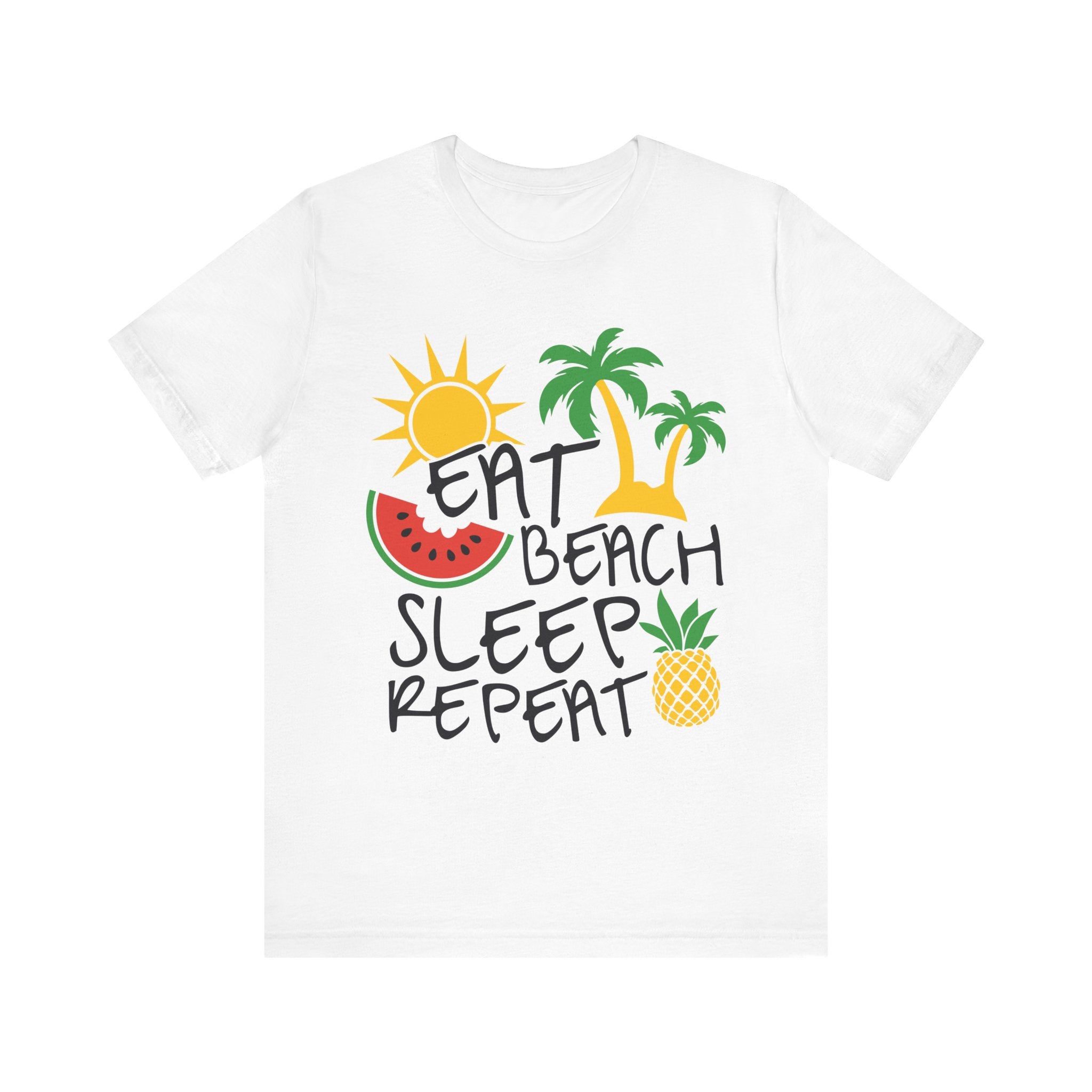 Eat Beach Sleep Repeat Unisex Jersey Tee - Summer Vibes T-Shirt