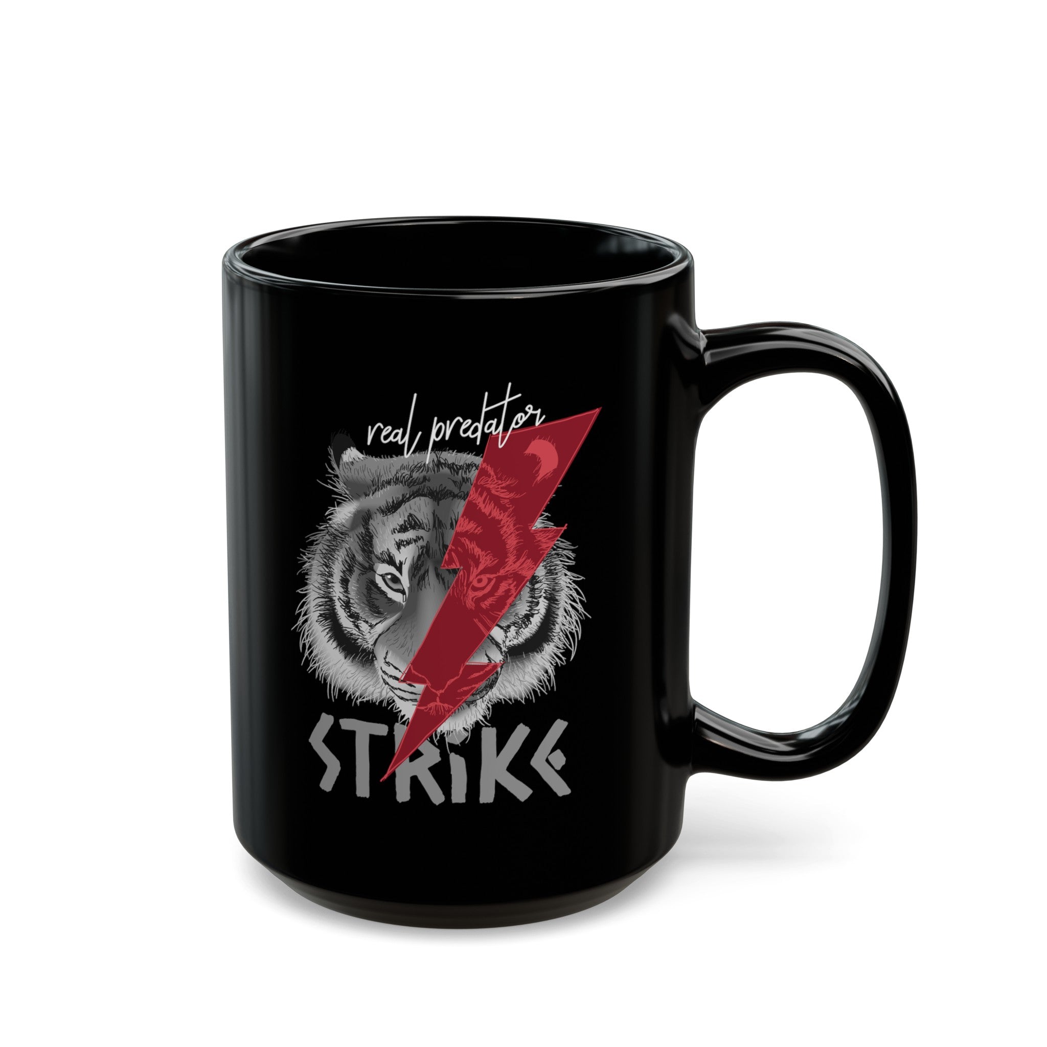 Real Predator Black Mug (11oz, 15oz)-Phoenix Styles