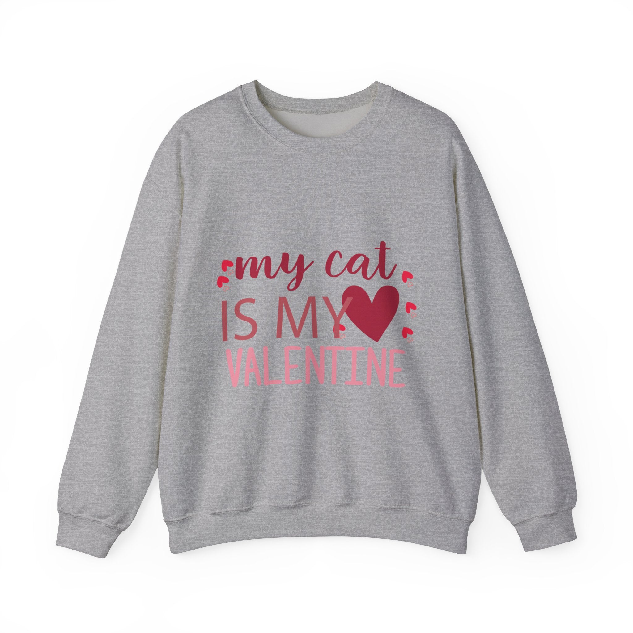 My Cat Is My Valentine Crewneck Sweatshirt-Phoenix Styles