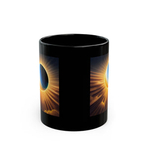 3D Art Solar Eclipse Black Mug (11oz, 15oz)-Phoenix Styles