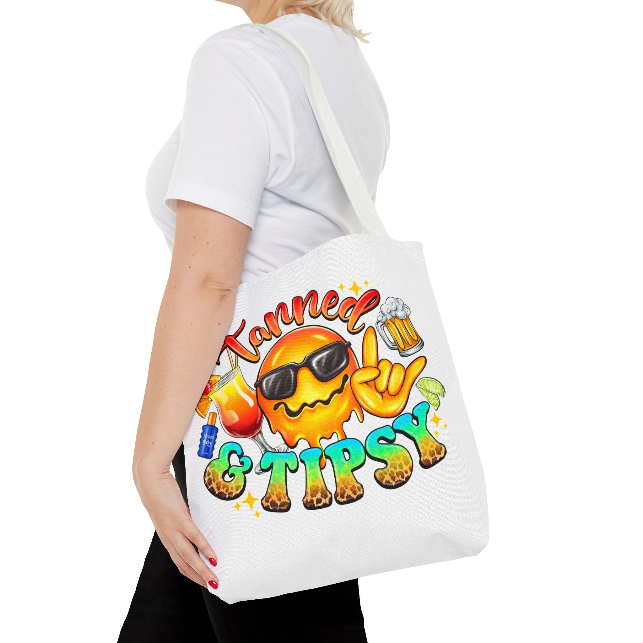 Tanned and Tipsy Tote Bag-Phoenix Styles