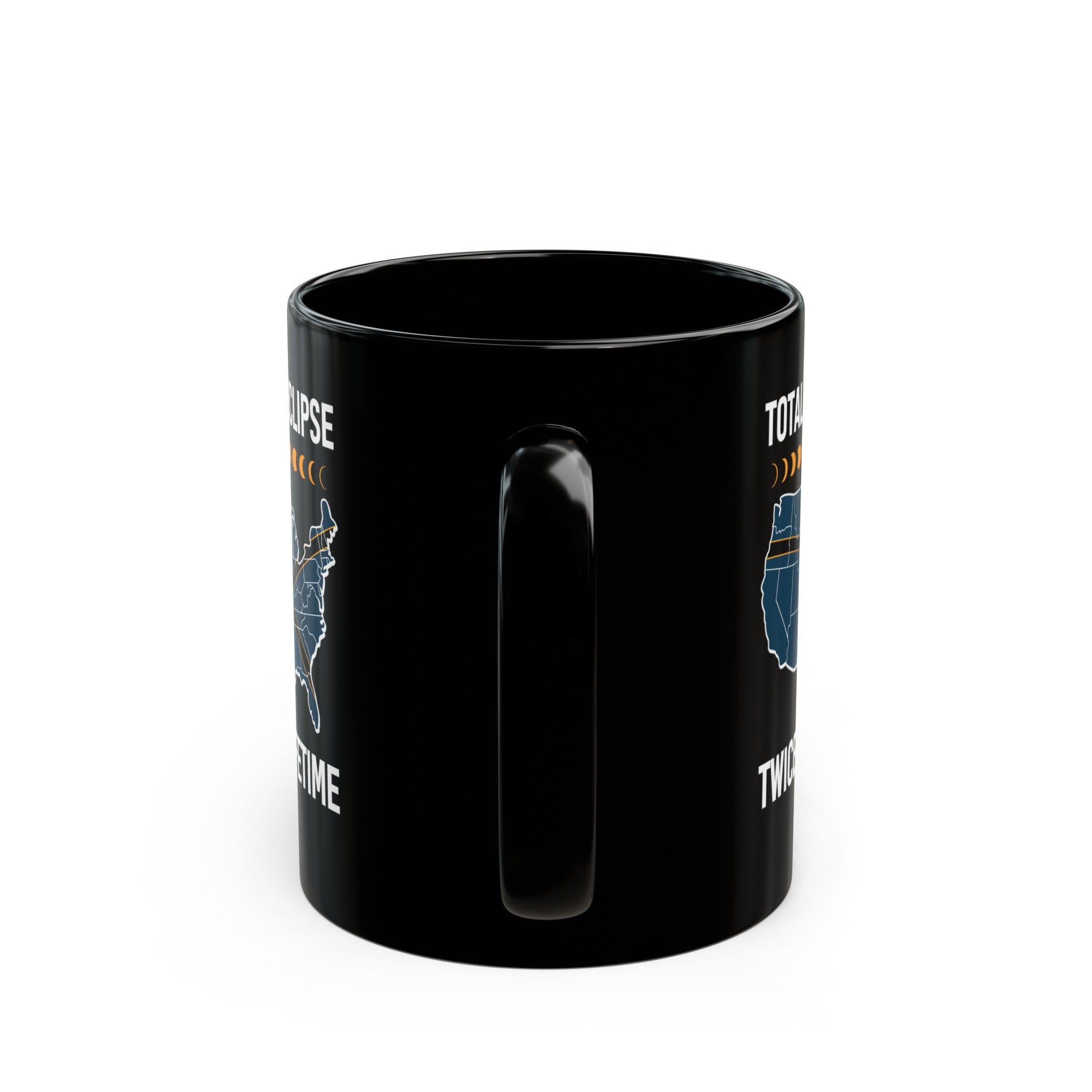 Twice in a Lifetime- Solar Eclipse Black Mug (11oz, 15oz)-Phoenix Styles