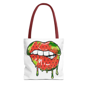 Watermelon Lips Tote Bag (AOP)-Phoenix Styles