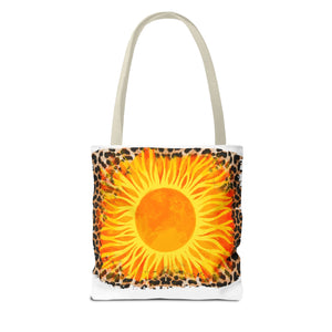 Sun with Leopard Tote Bag-Phoenix Styles