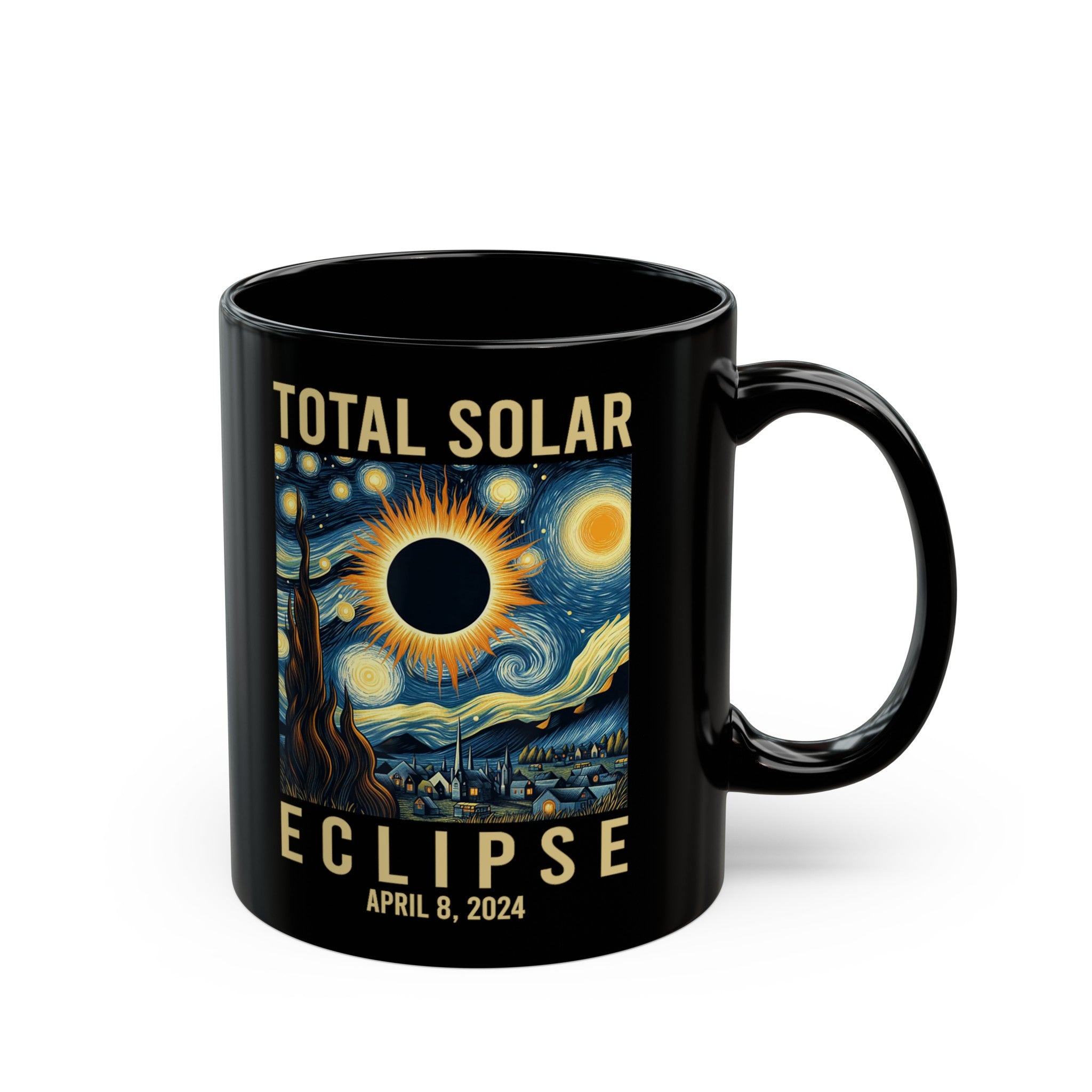 Total Solar Eclipse- Sun Black Mug (11oz, 15oz)-Phoenix Styles