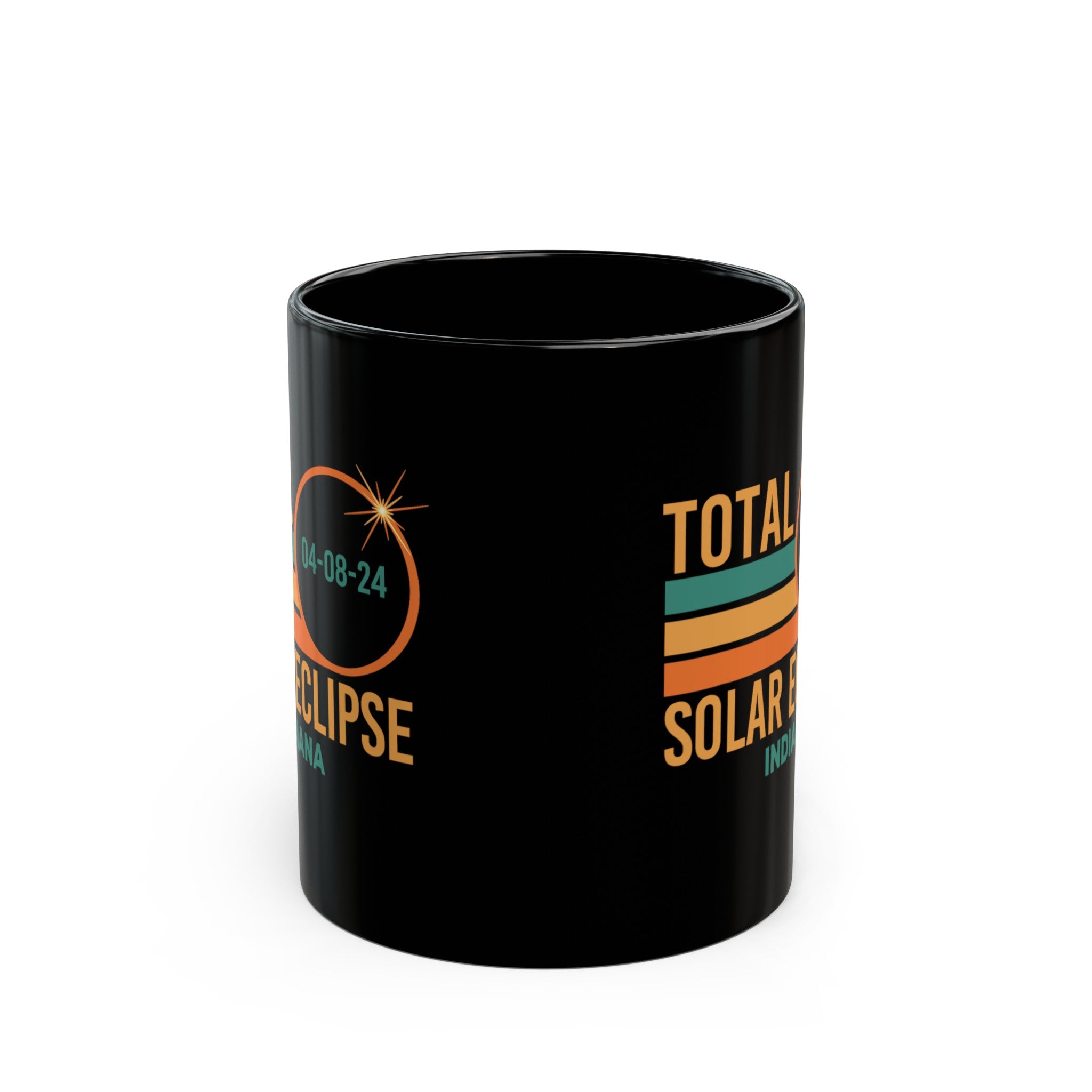 Total Solar Eclipse- Indiana Black Mug (11oz, 15oz)-Phoenix Styles