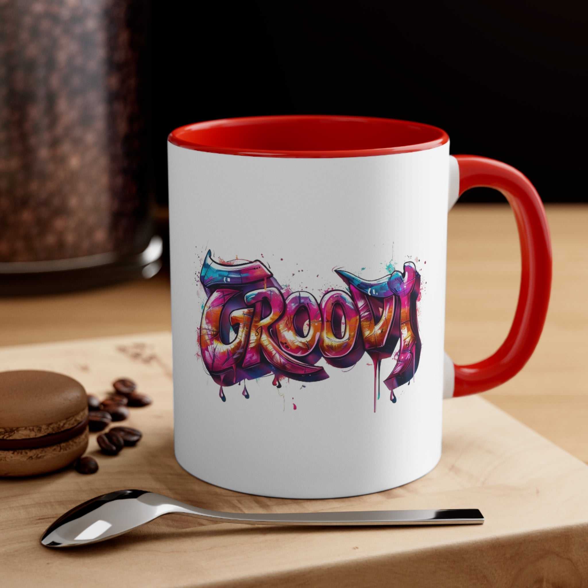 Groovy Accent Coffee Mug, 11oz-Phoenix Styles