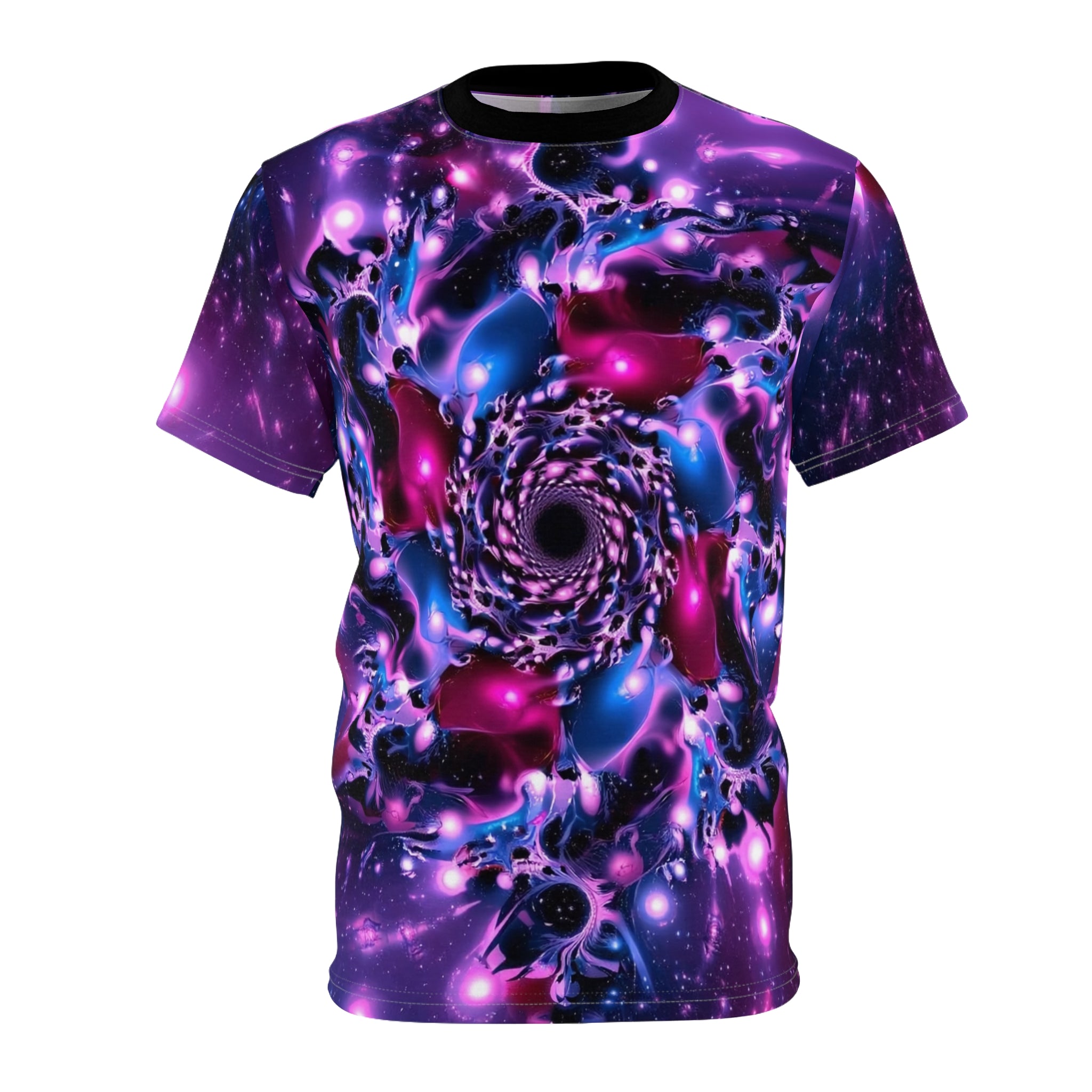 Cosmic Spiral Tee - Vibrant Galaxy Print Shirt for Sci-Fi Lovers