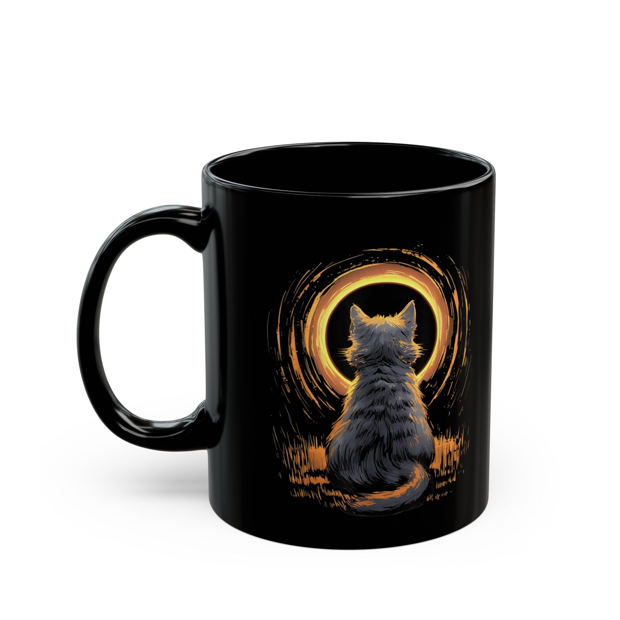 Solar Kitty Black Mug (11oz, 15oz)-Phoenix Styles