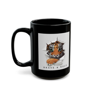 Brave and Bold Black Mug (11oz, 15oz)-Phoenix Styles